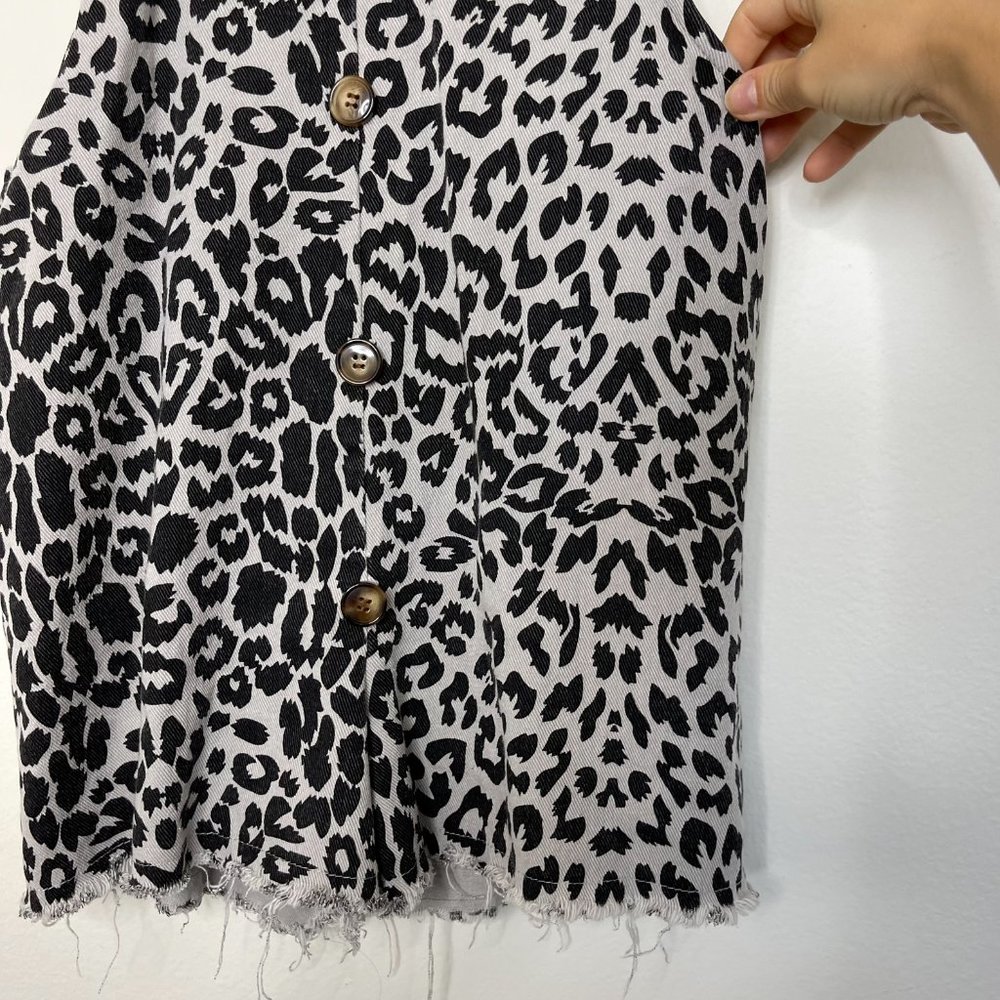 Leopard Print Short Overalls W/ Adjustable Straps - image 4